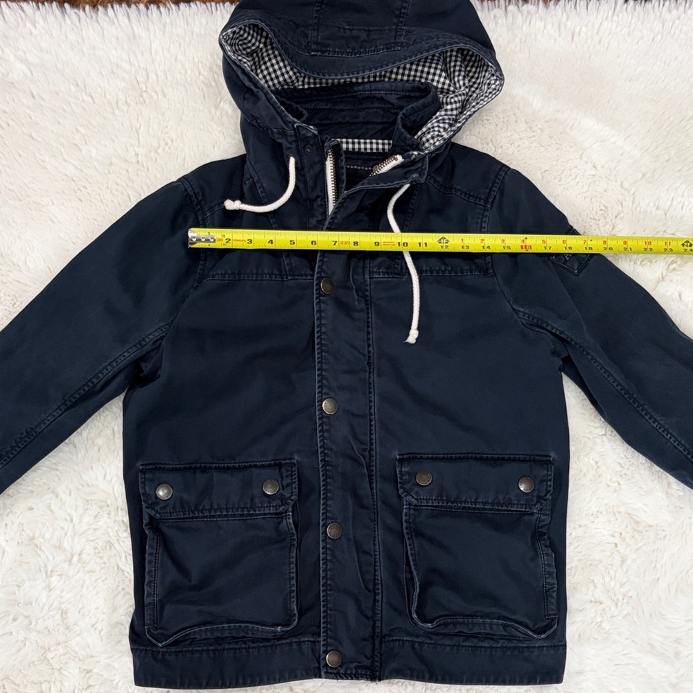 Abercrombie & Fitch Navy Hooded Men's Jacket,Size L. - Picture 9 of 17
